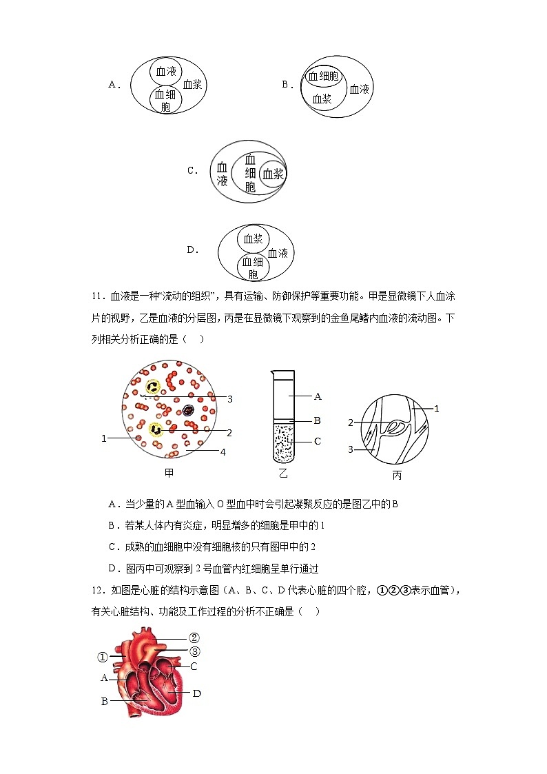 山东省临沂市莒南县2022-2023学年七年级下学期期末生物试题（含答案）第3页