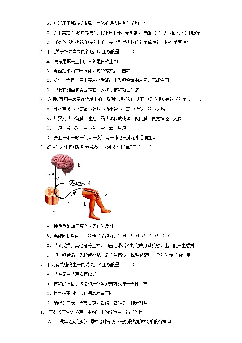 2023年吉林省松原市长岭县中考二模生物试题（含解析）第2页