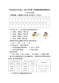 河北省沧州市任丘市2022-2023学年七年级下学期期末考试生物试题（含答案）