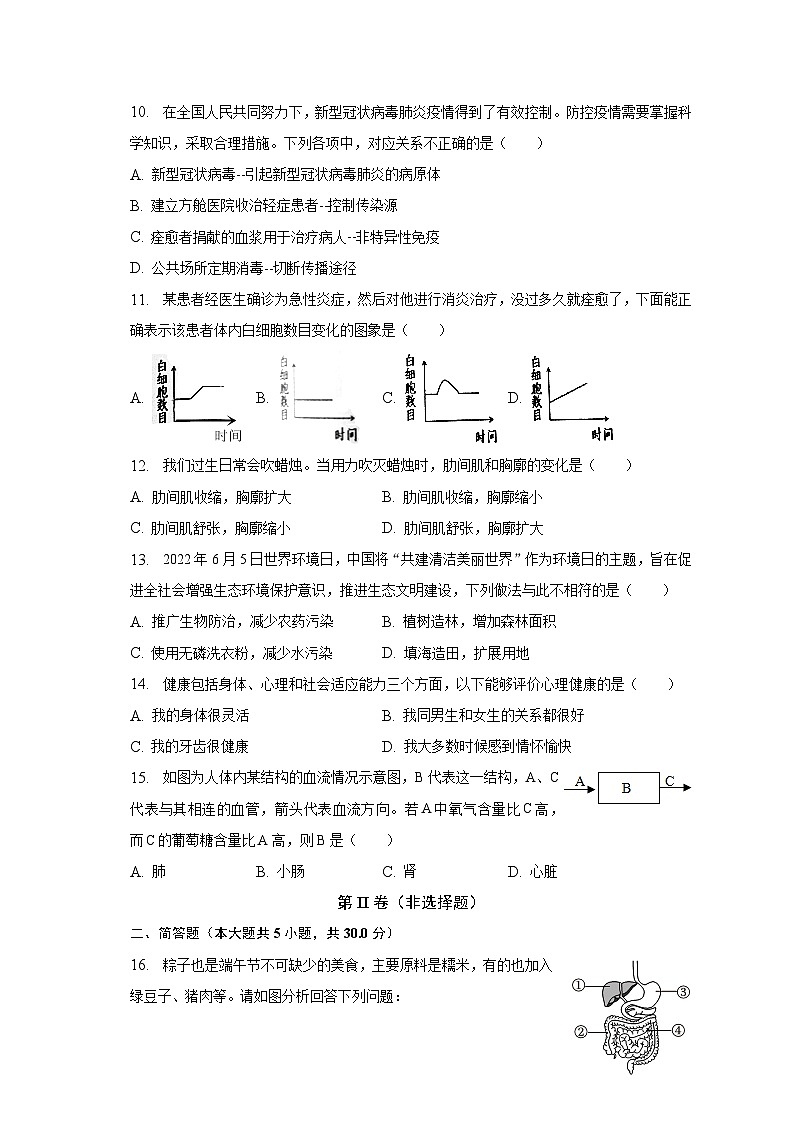 2022-2023学年广西贵港市覃塘区七年级（下）期末生物试卷（含解析）02