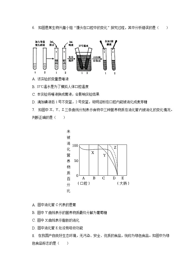 2022-2023学年内蒙古赤峰市七年级（下）期末生物试卷（含解析）02