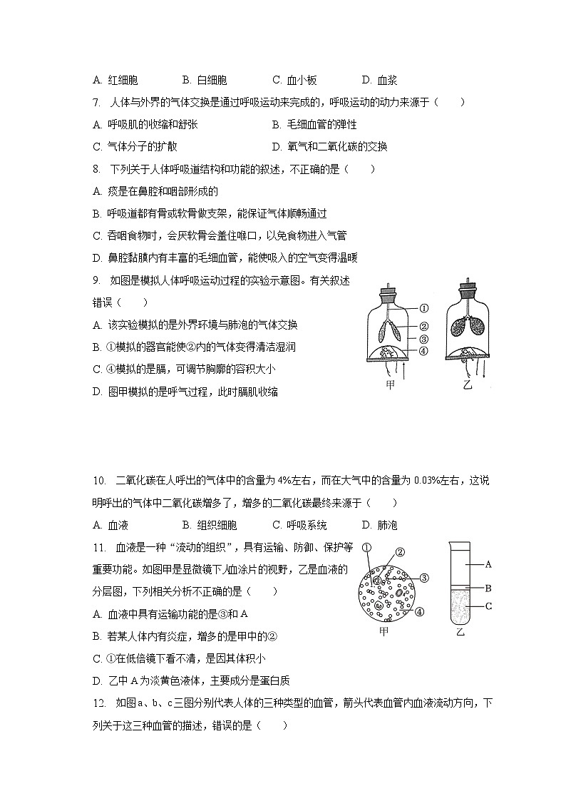 2022-2023学年山东省德州市夏津县七年级（下）期末生物试卷（含解析）02