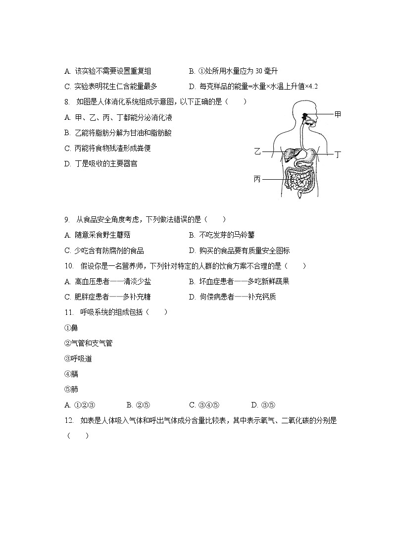 2022-2023学年广东省梅州市兴宁市七年级（下）期末生物试卷（含解析）第2页