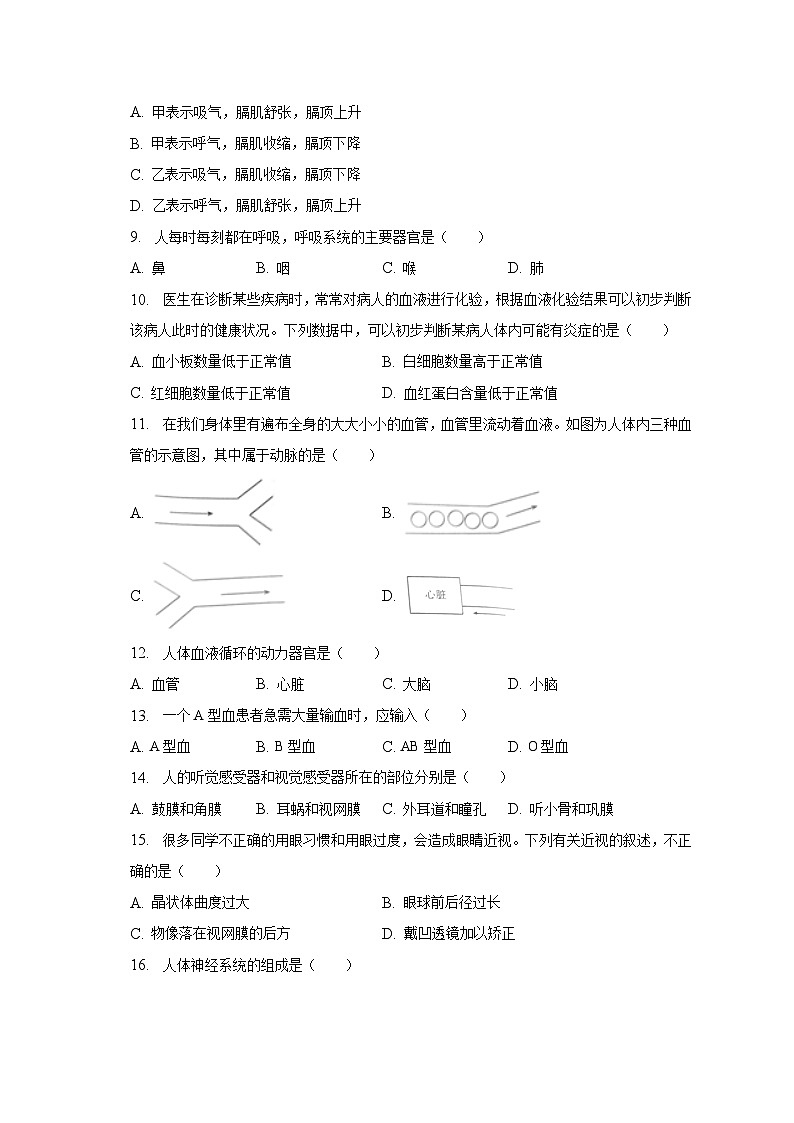 2022-2023学年河南省周口市商水县七年级（下）期末生物试卷（含解析）02