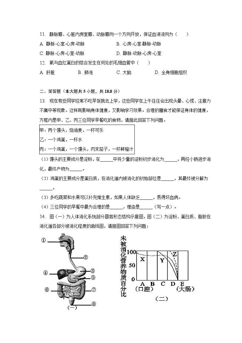 2022-2023学年辽宁省营口市大石桥市十五校七年级（下）期中生物试卷（含解析）第2页