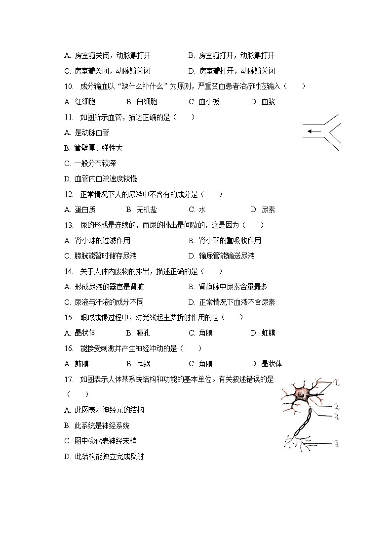 2022-2023学年湖南省岳阳市七年级（下）期末生物试卷（含解析）第2页
