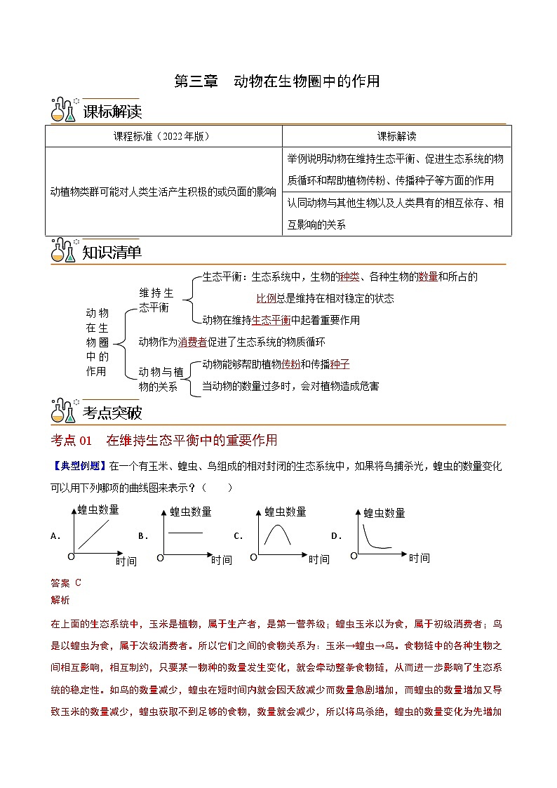 【同步讲义】人教版生物八年级上册第五单元-第三章《动物在生物圈中的作用》讲义01