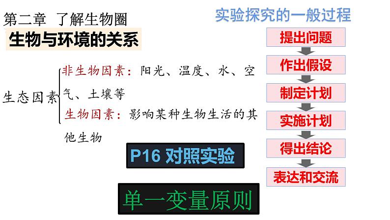 人教版七年级生物上册--第一单元 生物与生物圈  单元复习（精品课件）第8页