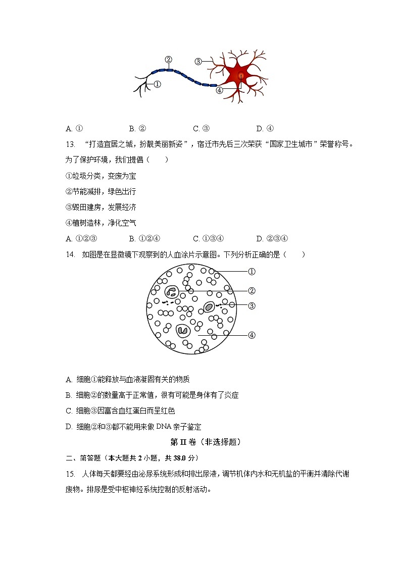 2022-2023学年山西省吕梁市交城县七年级（下）期末生物试卷（含解析）03