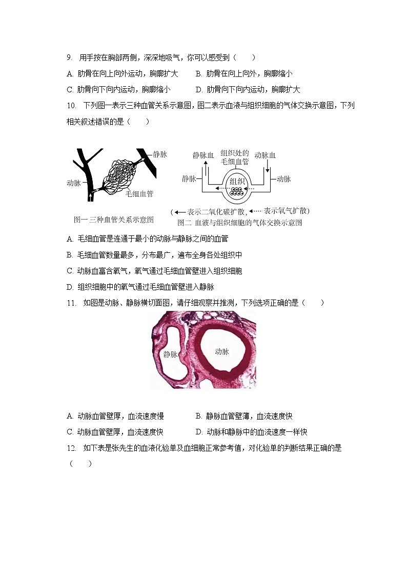 陕西省西安市临潼区2022-2023学年七年级下学期期末生物试卷（含答案）第2页