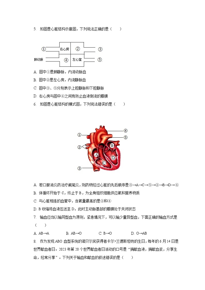 2022-2023学年江西省南昌市复兴外国语学校七年级（下）期末生物试卷（含解析）02