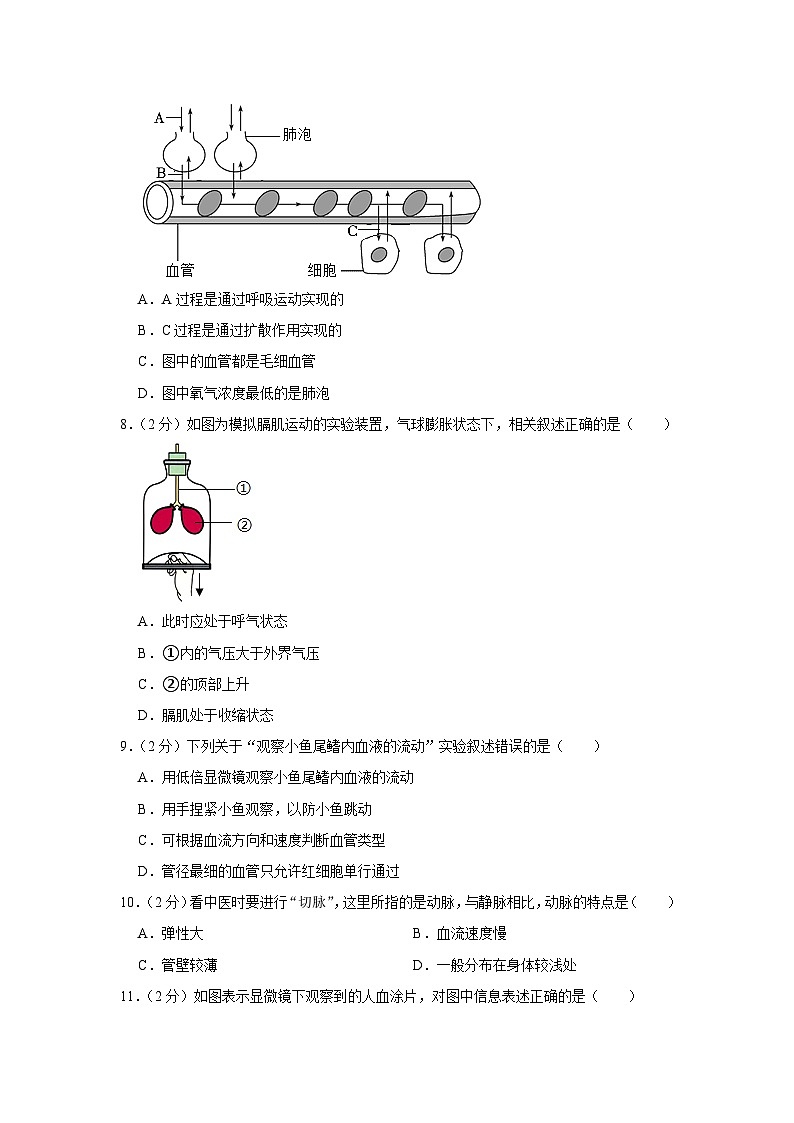 四川省绵阳市游仙区2022-2023学年七年级下学期期末生物试卷第2页