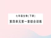 2023七年级生物下册第四单元生物圈中的人第一章人的由来综合训练作业课件新版新人教版