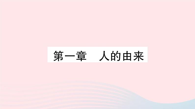 2023七年级生物下册第四单元生物圈中的人第一章人的由来重点题型突破作业课件新版新人教版01