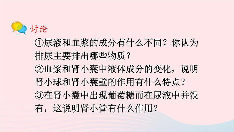 2023七年级生物下册第四单元生物圈中的人第五章人体内废物的排出第二课时尿的形成和排出上课课件新版新人教版05