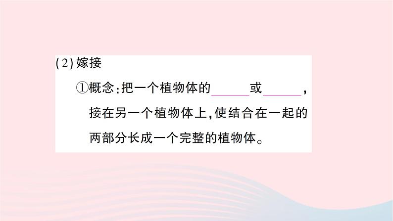 2023八年级生物下册第七单元生物圈中生命的延续和发展第一章生物的生殖和发育第一节植物的生殖第二课时无性生殖的应用作业课件新版新人教版第5页