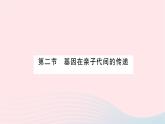 2023八年级生物下册第七单元生物圈中生命的延续和发展第二章生物的遗传与变异第二节基因在亲子代间的传递作业课件新版新人教版