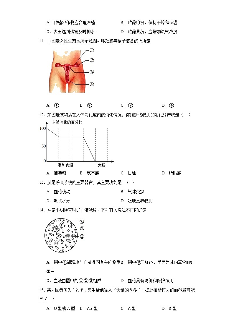 2023年云南省邵通市昭通市巧家县中考二模生物试题（含解析）03