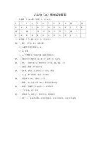 河北省衡水市景县统考2022-2023学年度第二学期期末考试八年级生物试卷