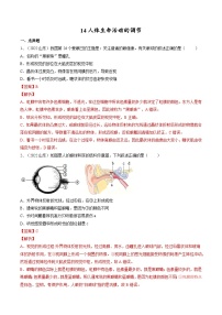 专题14 人体生命活动的调节（专题精练）-2023年中考生物一轮复习讲练测（解析版）