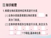 2023八年级生物下册第7单元生命的演化第22章物种的多样性第1节生物的分类作业课件新版北师大版