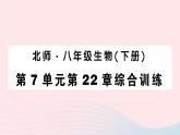 2023八年级生物下册第7单元生命的演化第22章物种的多样性综合训练作业课件新版北师大版