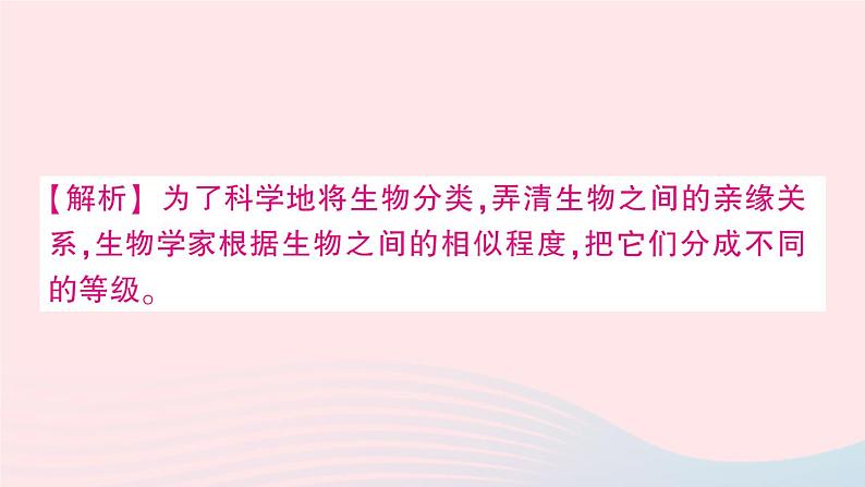 2023八年级生物下册第7单元生命的演化第22章物种的多样性综合训练作业课件新版北师大版03