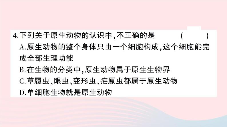 2023八年级生物下册第7单元生命的演化第22章物种的多样性综合训练作业课件新版北师大版06