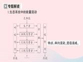 2023八年级生物下册第8单元生物与环境第23章生态系统及其稳定性微专题二生态系统中的能量流动和物质循环作业课件新版北师大版