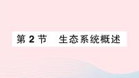 北师大版八年级下册第八单元  生物与环境第23章  生态系统及其稳定性第2节  生态系统概述作业ppt课件