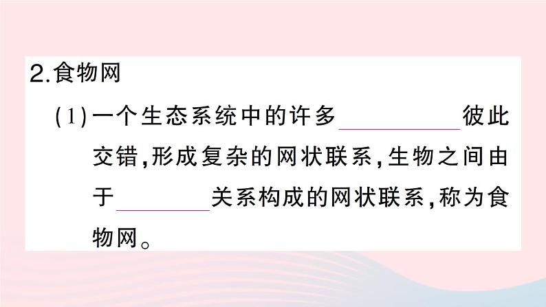 2023八年级生物下册第8单元生物与环境第23章生态系统及其稳定性第3节生态系统的结构和功能作业课件新版北师大版05