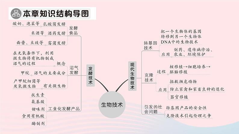 2023八年级生物下册第9单元生物技术第25章生物技术总结训练作业课件新版北师大版02