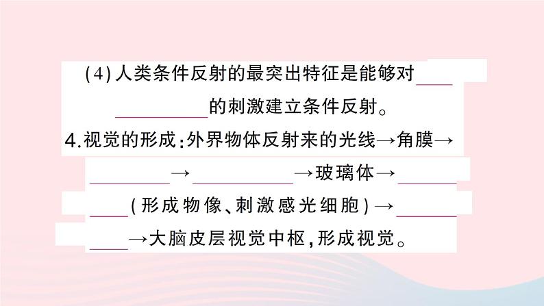 2023七年级生物下册期末复习专题五人体的自我调节作业课件新版北师大版07