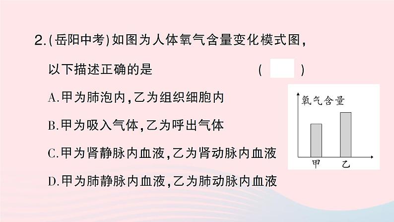 2023七年级生物下册第四单元生物圈中的人第11章人体代谢废物的排出微专题一人体部分生理活动综合作业课件新版北师大版04