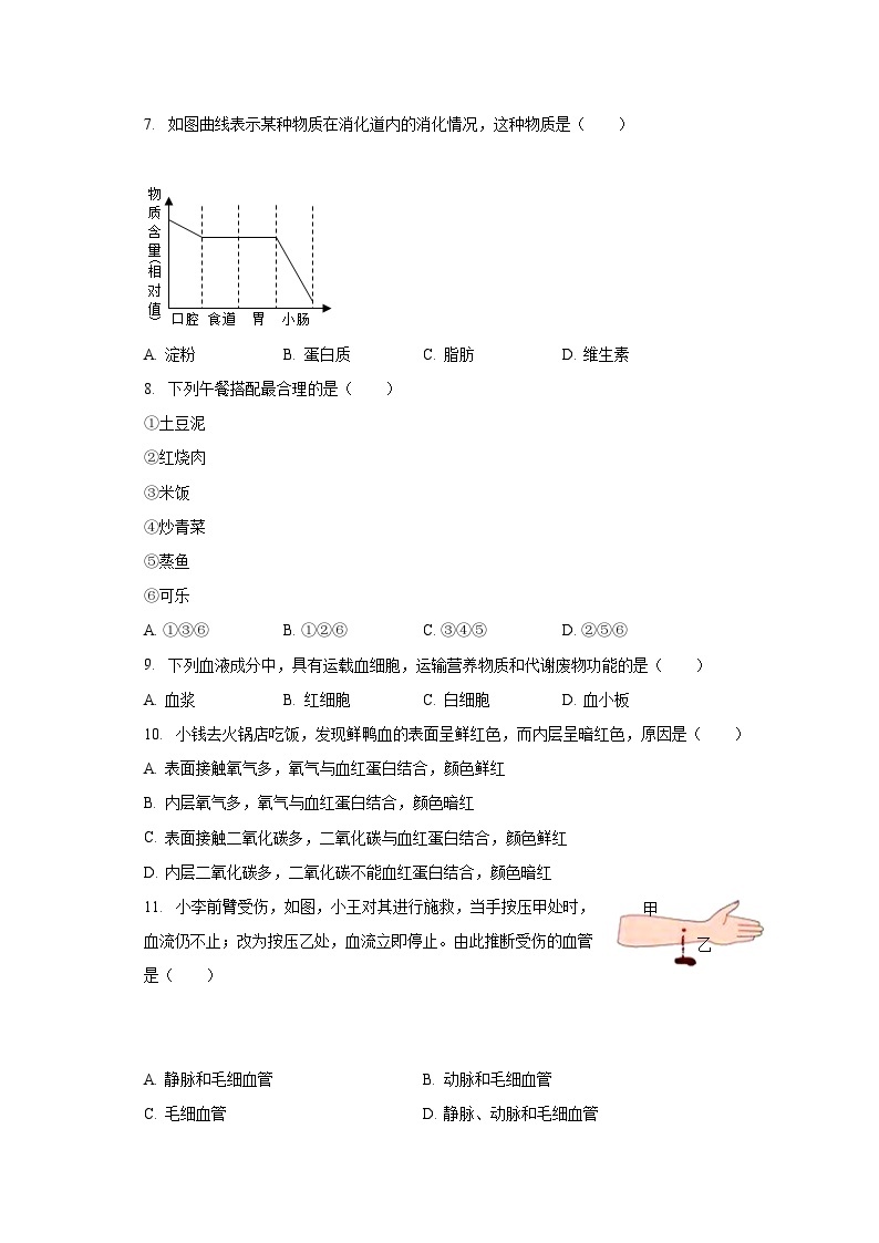 2022-2023学年四川省遂宁市大英县七年级（下）期末生物试卷（含解析）02