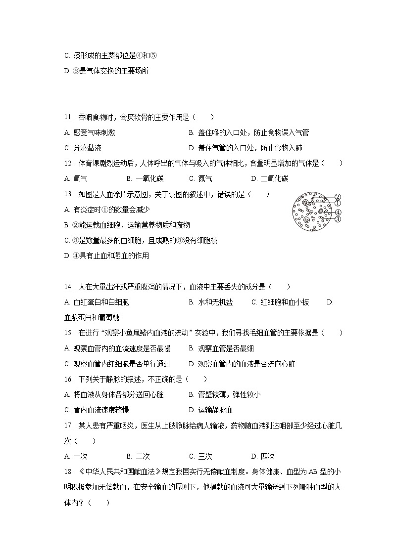 2022-2023学年云南省临沧市耿马县七年级（下）期末生物试卷（含解析）03