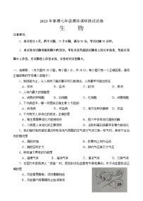 河南省南阳市卧龙区2022-2023学年七年级下学期期末考试生物试题（含答案）