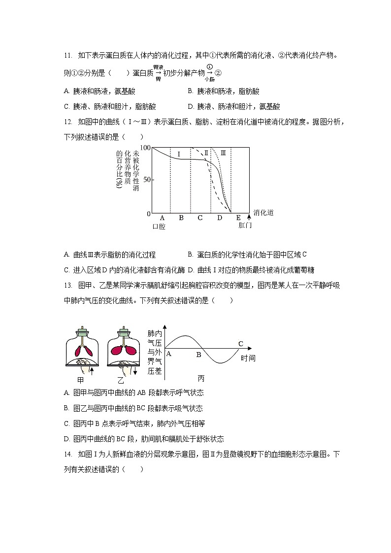 2022-2023学年四川省内江六中七年级（下）期末生物试卷（含解析）第2页
