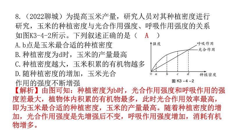 中考生物复习第三单元生物圈中的绿色植物第四章绿色植物是生物圈中有机物的制造者课件08