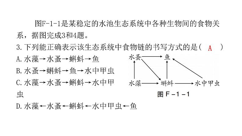 中考生物复习初中学业水平考试仿真试卷(一)课件第4页