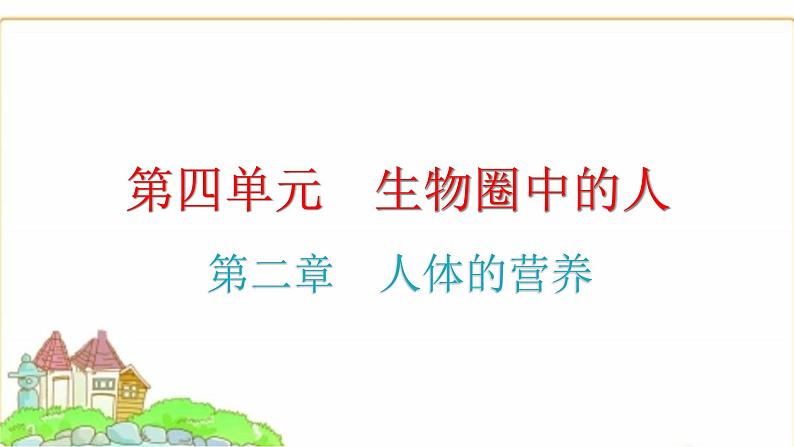 中考生物复习第四单元生物圈中的人第二章人体的营养课件第1页