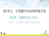 北师大版八年级生物上册第5单元第16章第1节先天性行为和后天学习行为教学课件