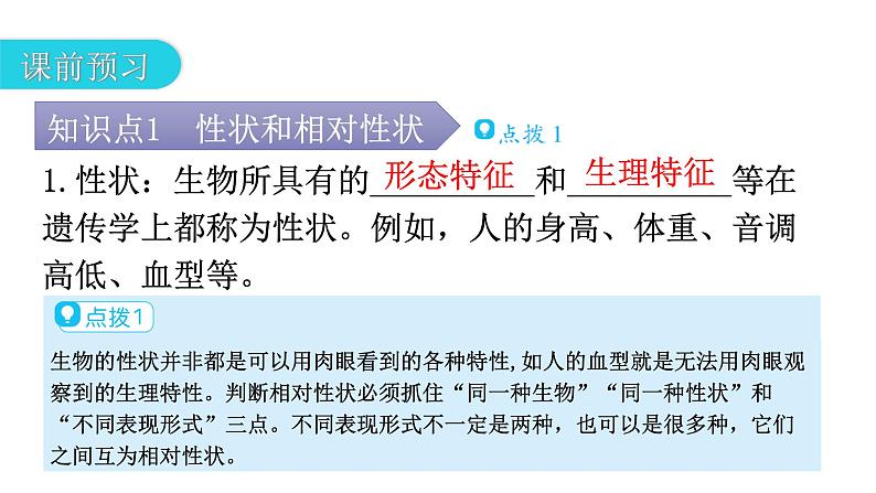 北师大版八年级生物上册第6单元第20章第1节遗传和变异现象教学课件第4页