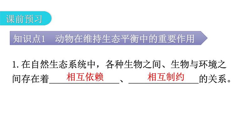 人教版八年级生物上册第五单元第三章动物在生物圈中的作用教学课件第4页