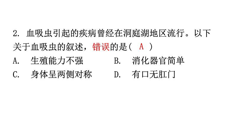 人教版八年级生物上册上册期中过关训练课件03