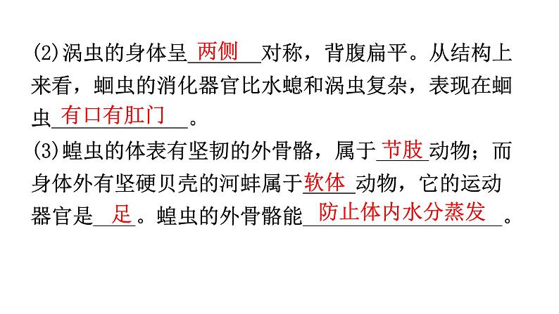 人教版八年级生物上册专项训练一读图理解课件第3页