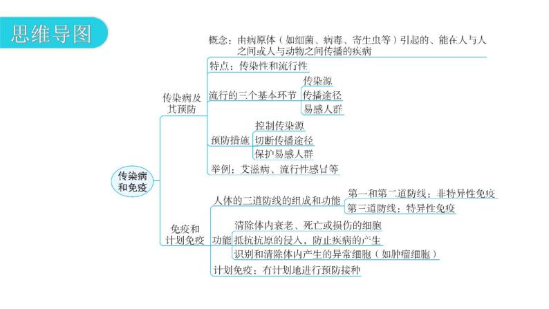 人教版八年级生物下册第八单元第一章章末总结教学课件03