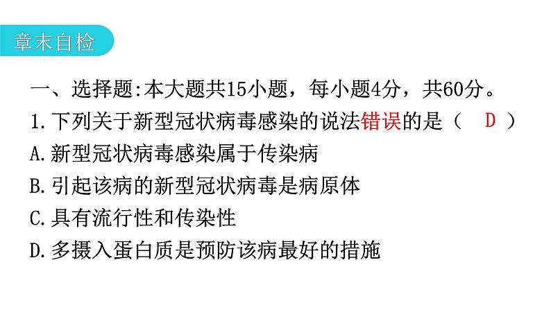 人教版八年级生物下册第八单元第一章章末总结教学课件第6页