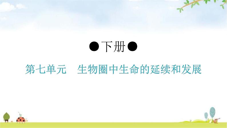 人教版八年级生物下册第七单元生物圈中生命的延续和发展课件第1页