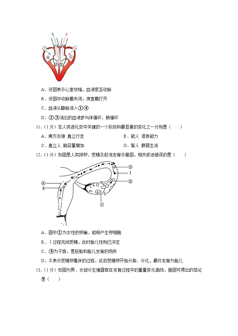 甘肃省庆阳市西峰区黄官寨实验学校2022-2023学年七年级下学期6月份月考生物试卷第3页